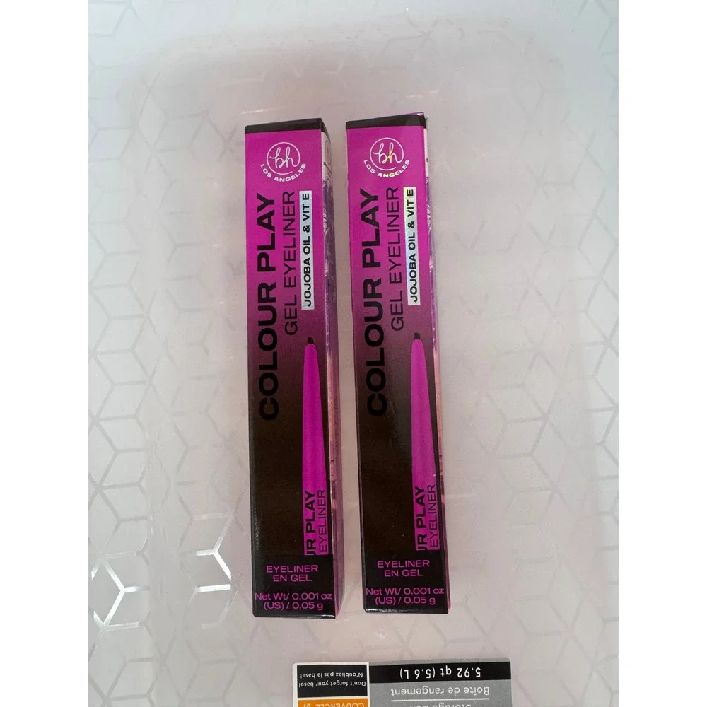 BH Cosmetics Colour Play Gel Eyeliner Brown Jojoba Oil Vitamin E Set of 2 New